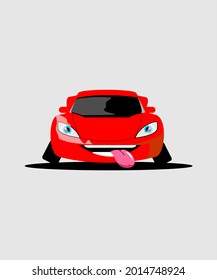 Diseño vectorial de icono de caricatura roja