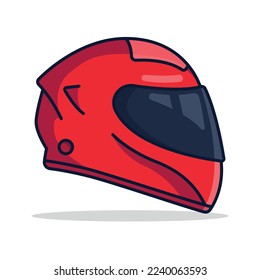 Capucha roja en motocicleta Casco Vectorart