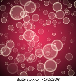 Red cartoon science bubbles in liquor vector background