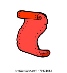 red cartoon scroll