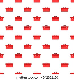 Red case pattern. Cartoon illustration of red case vector pattern for web