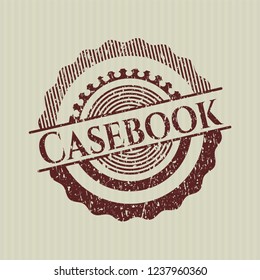 Red Casebook distress rubber seal with grunge texture