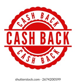 Red Cash Back isolado selo de borracha, adesivo, ilustração de vetor de sinais