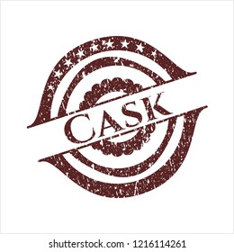 Red Cask distressed with rubber seal texture