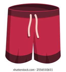 Red casual shorts with light string featuring a comfortable and stylish design, perfect for relaxing or everyday wear