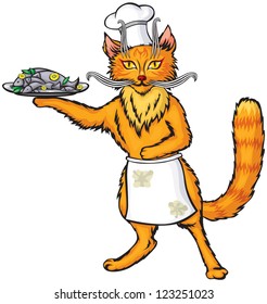 Red cat chef the fish dish