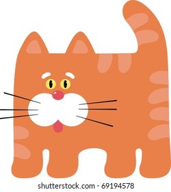 Red cat funny