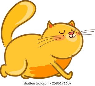 red cat no background vector image