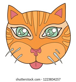 Red cat vector