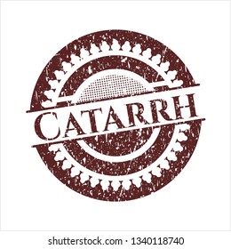 Red Catarrh distress rubber grunge stamp