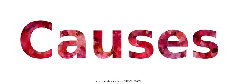 Red Causes text typography vector design