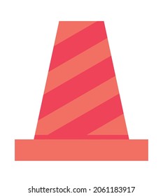 icono de equipo de cono de precaución rojo