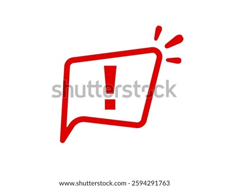 Red caution sign with an exclamation mark, used for alerts and important warnings.