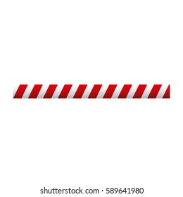 red caution tape icon, vector illustraction design image