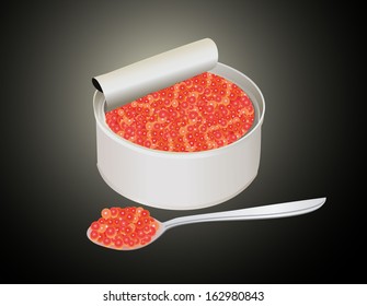 Red caviar in the can