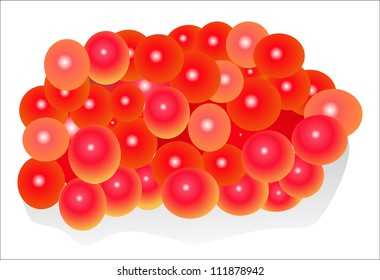  red caviar isolated close up , isolated