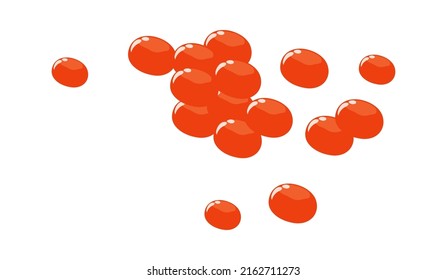 Red caviar Seafood icon. Vector illustration