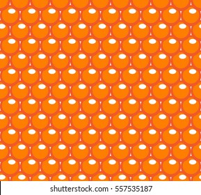 Red caviar seamless pattern. Roe endless background, texture, wallpaper. Vector illustration
