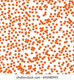 Red caviar. Vector. Seamless  pattern.