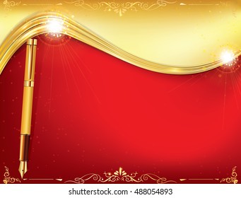 Red celebration background for any occasion: winter holidays, wedding invitations, post cards. Print colors used. Greeting card custom size. Copy space for your own text.