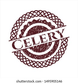 Red Celery with rubber seal texture