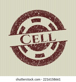 Red Cell grunge rubber seal. 