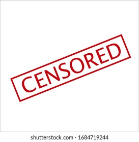 Red censor bar isolated on white background. Vector illusration EPS 10
