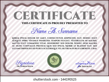 Red Certificate Stock Vector (Royalty Free) 144190525 | Shutterstock