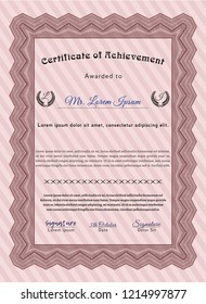 Red Certificate Achievement Template Customizable Easy Stock Vector ...