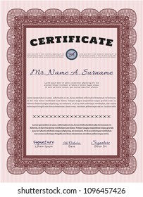  Red Certificate of achievement template. Excellent design. Printer friendly. Customizable, Easy to edit and change colors. 