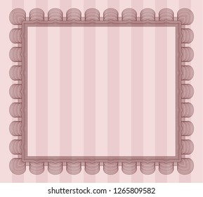 Red Certificate of achievement. Vector illustration. Printer friendly. Good design. 