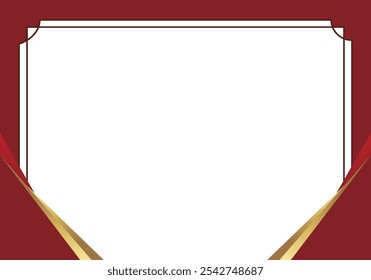 Una Plantilla de fondo de certificado rojo 