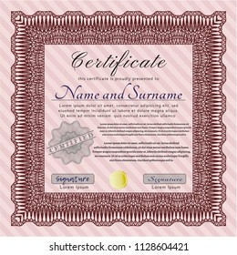 Red Certificate. Beauty design. Customizable, Easy to edit and change colors. Easy to print. 