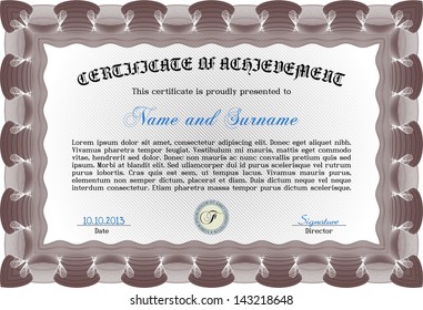 Red Certificate, diploma, or coupon template
