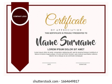 Vektor Stok Certificate Template Diploma Vector Illustration Tanpa Royalti