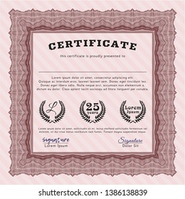 Red Certificate. Easy to print. Good design. Customizable, Easy to edit and change colors. 