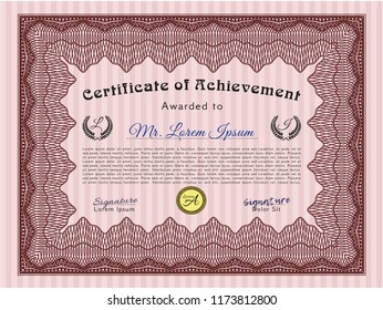 Red Certificate. Printer friendly. Customizable, Easy to edit and change colors. Excellent design. 