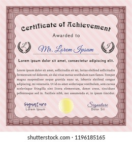 Red Certificate. Printer friendly. Detailed. Artistry design. 