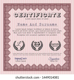Red Certificate. With quality background. Customizable, Easy to edit and change colors. Perfect design. 