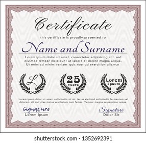 Red Certificate. With quality background. Good design. Customizable, Easy to edit and change colors. 