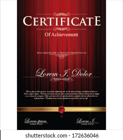 Red certificate template