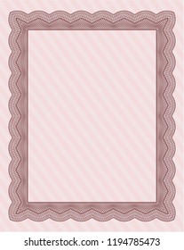 Red Certificate template or diploma template. Sophisticated design. Easy to print. Customizable, Easy to edit and change colors. 