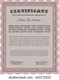 Red Certificate template. Easy to print. Customizable, Easy to edit and change colors. Nice design. 