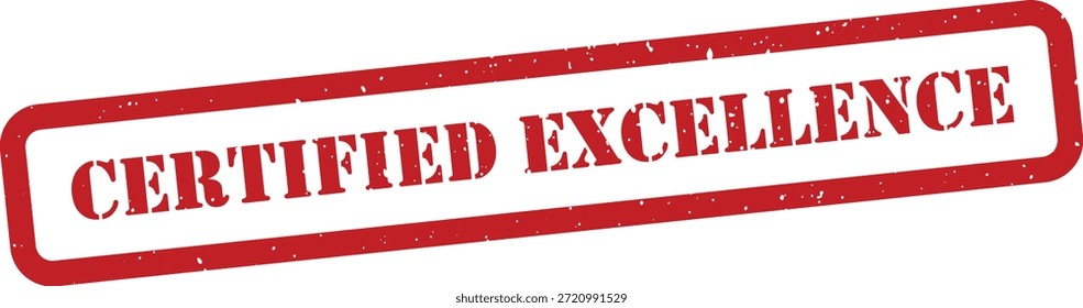 Sello de excelencia certificado rojo aislado sobre fondo blanco