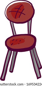 Red chair, illustration, vector on white background