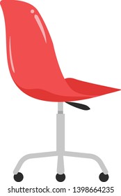 Red chair isolated vector illustration