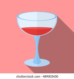  Red champagne glass vector