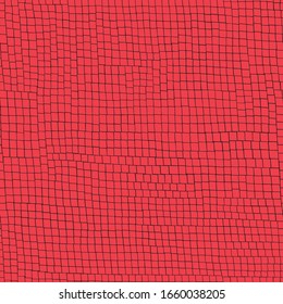 Red chaotic mosaic texture. Leather background with red geometric design. Vector mosaic background. Red leather pattern. Seamless pattern. Follow other mosaic patterns in my collections.