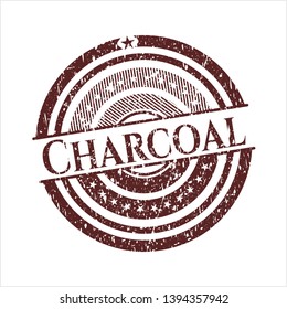 Red Charcoal with rubber seal texture
