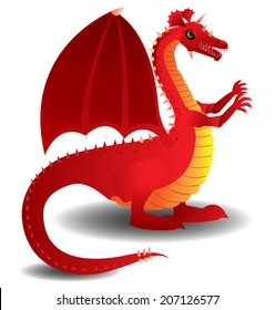 Red charging dragon